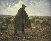 Shepherd Tending His Flock, Jean Francois Millet